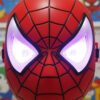 Máscara Spiderman Para Niños Con Luz -hombre Araña Halloween Rojo Spiderman