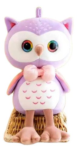 Peluche De Búho 30cm - Suave Y Adorable Diseño Violeta