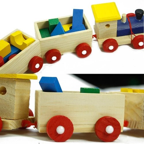 Juguete Tren Didáctico Madera Juegos Montessori Formas