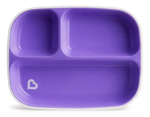 D_721406-MCO75167469027_032024-O.jpg Plato Con División Comida Munchkin Bebé Morado Práctico Violeta Liso