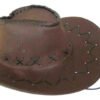 Gorro De Vaquero Infantil Con Detalles En Cuero Negro