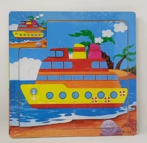 Set 3 Rompecabezas Didáctico En Madera Animales