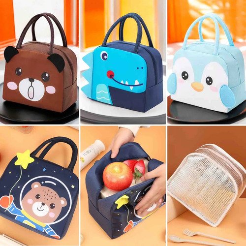 Lonchera Niños Bolsa Térmica Infantil Diseños Cute
