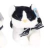 Peluche Gato Acostado 20cm X 28cm - Suave Y Realista Gris