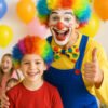 Peluca Afro Payaso Colores Con Nariz Disfraz Halloween Varios