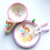 Set Vajilla Fibra Bambú Plato Comida Bebes Niños Maneaje