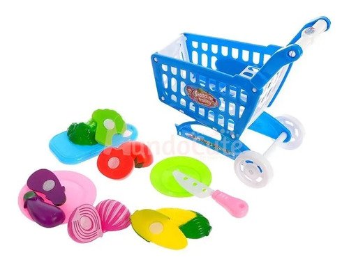 Juguete Carrito Supermercado Con Frutas Y Accesorios Juego