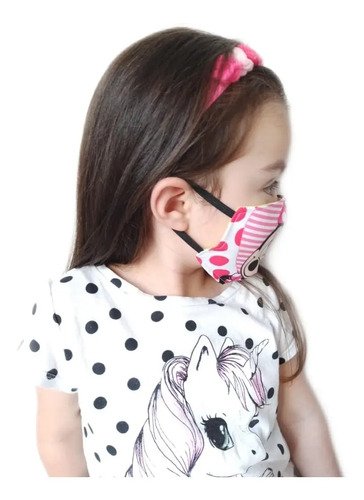 12 Tapabocas Antifluidos Niños Reutilizables