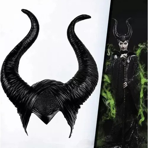 Cuernos De Maléfica Disfraz Para Halloween Cachos Malefica Negro