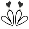 Set Joyas Chocker Y Aretes Corazon Negros Joyas Mujer Dark Negro
