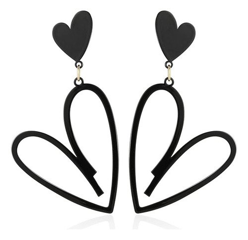 Set Joyas Chocker Y Aretes Corazon Negros Joyas Mujer Dark Negro