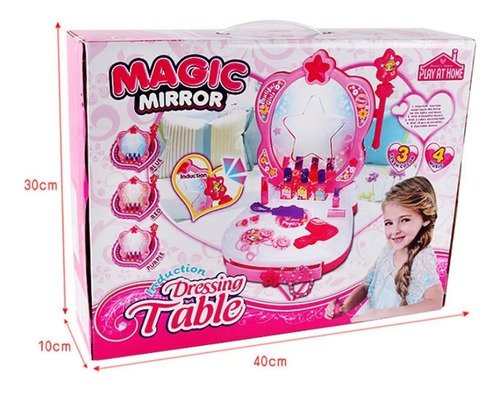 Juego Tocador Maquillaje Niñas Juguete Portátil Regalo