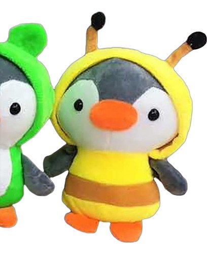 Peluche Pingüino 18cm - Tierno Y Compacto Gris