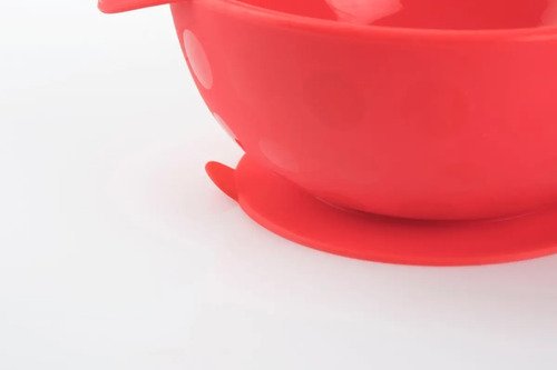 Bowl Plato Hondo Infantil Silicona Nuby Sure Grip Color Rosa