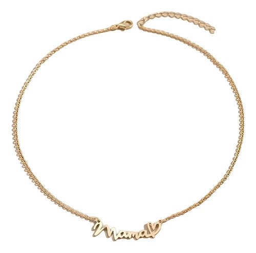 D_728132-MCO83948535221_042025-O.jpg Collar Mamá Elegante Colgante Corazón Mamá Regalo Madre Dorado