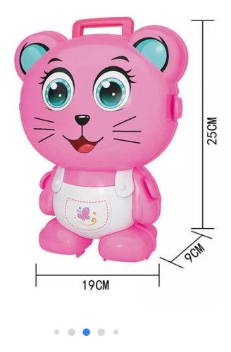 Kit De Tocador En Estuche De Osito Para Niñas
