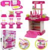 D_730590-MCO52682935713_122022-O.jpg Set Cocina Kitchen Infantil Rosa Completo Estufa Horno Fucsia