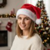 Gorro Navidad Gamuzado Pompon Navideño Calidad Premium Rojo