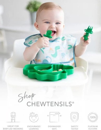 Set Cubiertos Verdes Bebés Cuchara Tenedor Pequeños