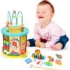 D_733354-MCO88491355402_072025-O.jpg Cubo Montessori Multifuncional Bloques Encajar Didactico Café