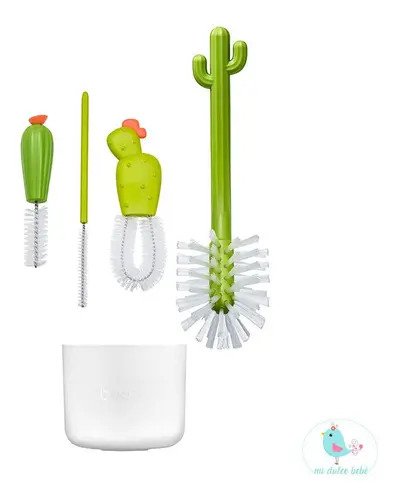 D_733726-MLA99533175760_122025-O.jpg Set De Cepillos Boon Cacti Para Mamaderas Y Accesorios Con Limpia Tetinas Verde