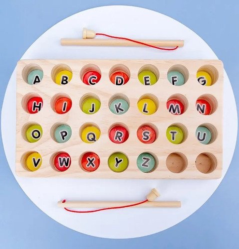 Juego Abecedario De Pesca Montessori Juguetes Didácticos  Varios