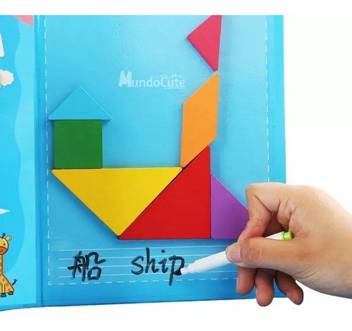 Tangram Magnético Madera Juguetes Didácticos Montessori