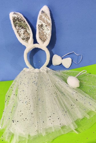 Disfraz Coneja Niña Traje Conejita Orejas Tutu