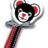 Sonajero Oso Juguetes Estimulación Bebés Rojo Blanco Y Negro