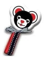 Sonajero Oso Juguetes Estimulación Bebés Rojo Blanco Y Negro