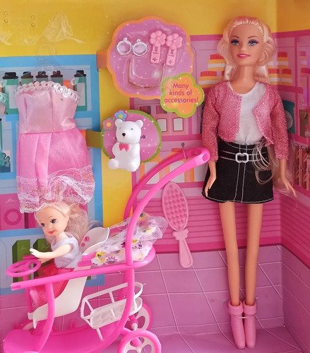 D_737926-MCO46734771632_072021-O.jpg Muñeca Con Bebé Juguetes Niñas Incluye Accesorios