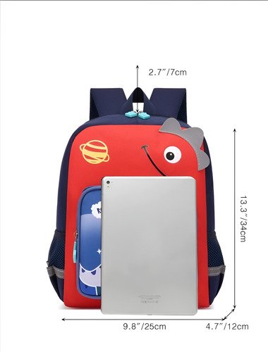 Maleta Morral Infantil Sirena Y Dinosaurio - 33 Cm Mediana
