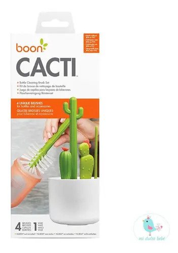 D_739246-MLA100017009615_122025-O.jpg Set De Cepillos Boon Cacti Para Mamaderas Y Accesorios Con Limpia Tetinas Verde