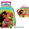 Morral Maleta Con Ruedas Y Lonchera Niñas Princesas Disney Rosa