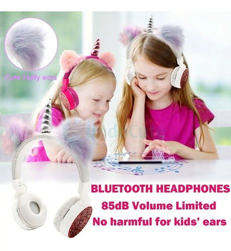 Audífonos Niña Mujer Inalámbricos Bluetooth Unicornio Fm Sd
