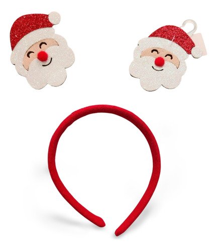 Set De 4 Diademas Balaca Navideñas - Con Diferentes Diseños! Rojo