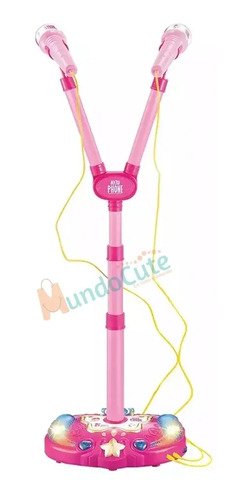 Micrófono Doble Karaoke Niña Juego Luces Y Sonido Juguete