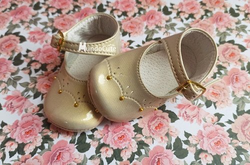 Zapatos Suaves Niña Beige Dorado Bebé Meses Babycute