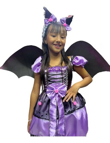 D_744945-MCO78808447722_092024-O.jpg Disfraz Kuromi Niña Completo Cosplay Halloween Infantil Traje