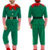 Disfraz De Elfo Duende Navideño Para Adulto Hombre - ¡ideal Para Celebrar La Magia De La Navidad! Verde Única 180cm