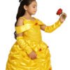 Disfraz Princesa Bella Niña Vestido Elegante Amarillo Halloween