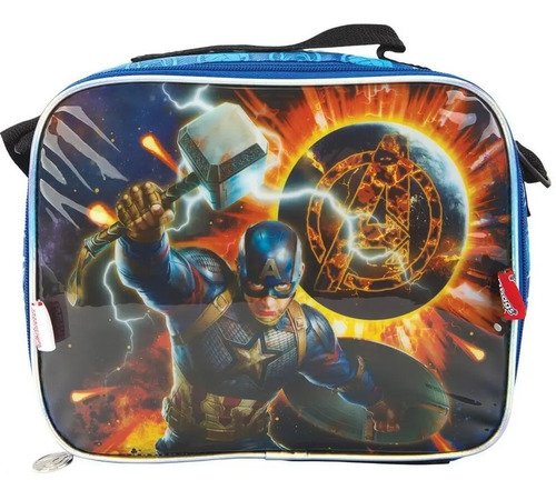 D_746712-MCO40486626828_012020-O.jpg Combo Morral Avengers Vengadores Maleta Ruedas + Lonchera Azul