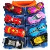 Kit Carros Portable Organizador Autos Metálicos Juguete Niño Azul Claro