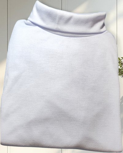 D_748603-MCO82482078241_022025-O.jpg Buzo Algodó Cuello Tortuga Adulto Camisa Manga Larga Blanco