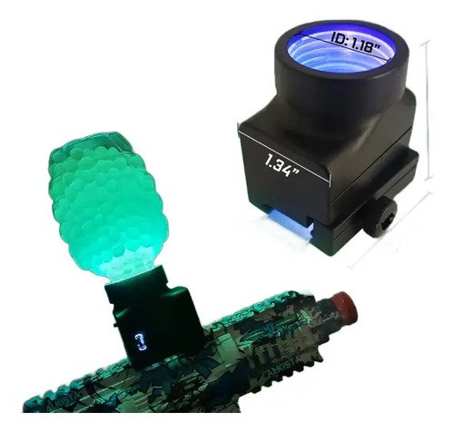 Pistola Lanzador Neon Con Luces Y Hidrogel Neon | Diversión Negro