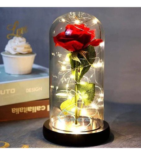 D_751851-MCO76904815171_062024-O.jpg Rosa Eterna Flor Artificial Burbuja Luz Led Regalo