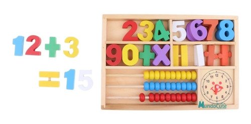 Juego Madera Montessori Matemáticas Calculadora Ábaco