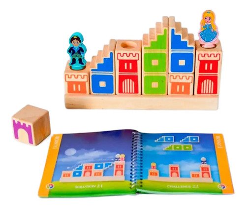 D_753310-MCO80557925318_112024-O.jpg Juego Montessori Madera Bloques De Madera X28 Fichas Caqui