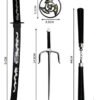 Kit Katana Ninja Espada Deadpool + Chachos Disfraz Espada Flexible Accesorio Ninja Halloween Plateado Única