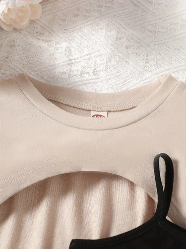 D_754826-MCO89175599145_082025-O.jpg Rooa Niñas Moda Falda Conjunto De 3 Piezas Para Niña Blanco 7 Años
